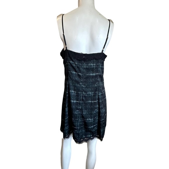 Amanda Uprichard Black & Green Tank Mini Dress sz M NWT $191 orig price - Picture 6 of 11
